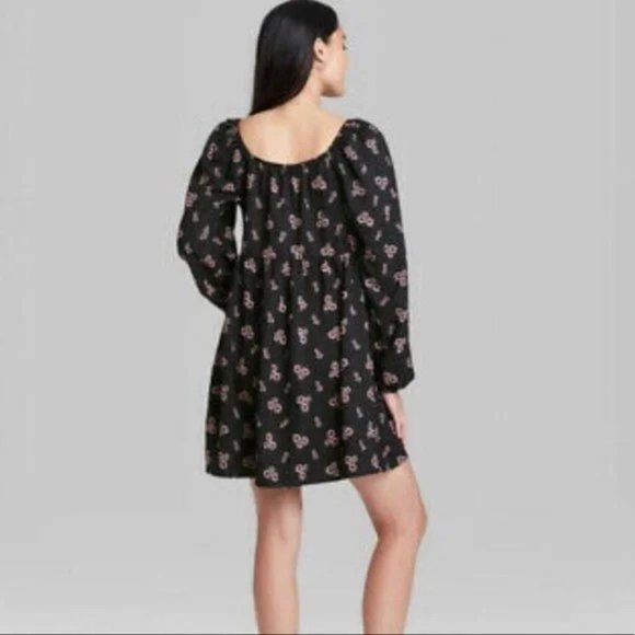 Wild fable long sleeve floral peasant dress Large - Picture 4 of 10